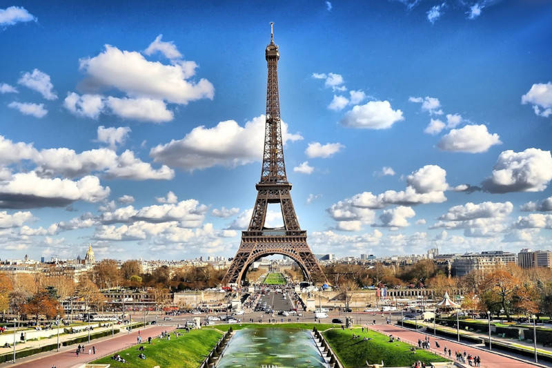 the Eiffel tower in Paris, France